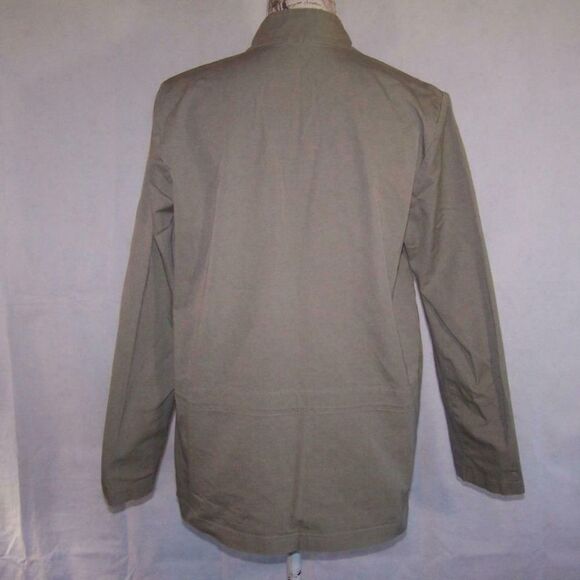 Eileen Fisher Jacket Medium Stretch Drawstring Waist Zip Up Long Sleeve Gray - Picture 6 of 9